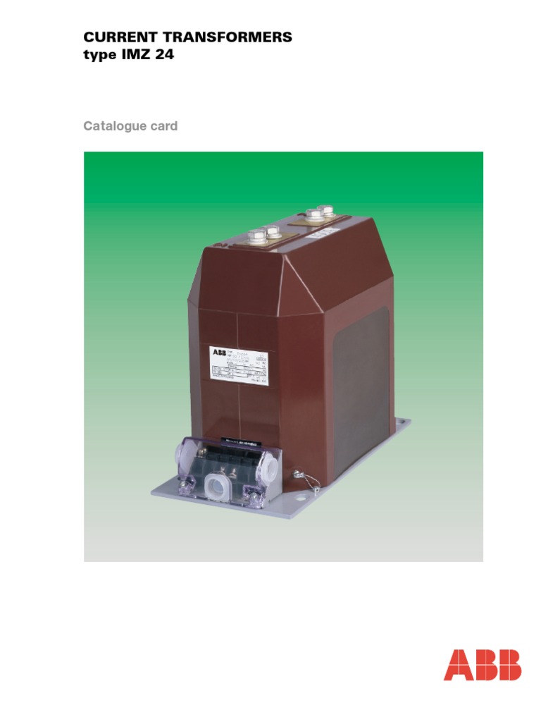 ABB Catalogue IMZ 24 PDF Transformer Electrical Components