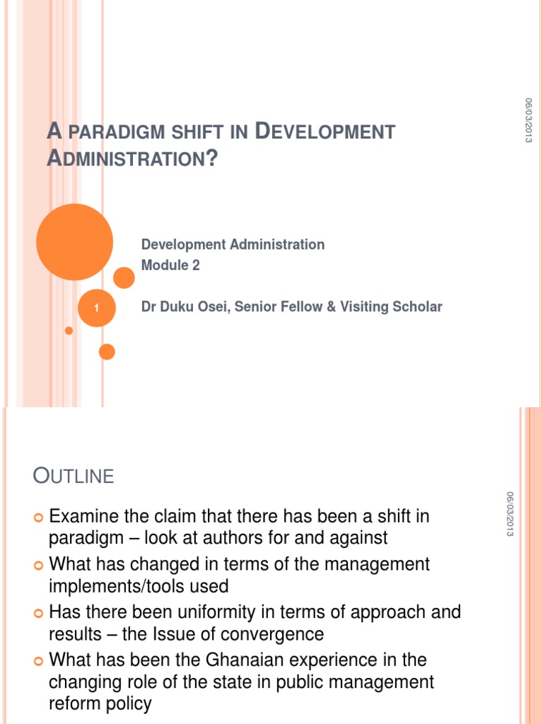 Paradigm Shift in Public Administration | PDF | Human Resource ...