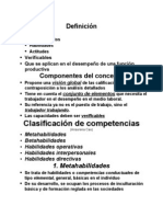 Clasificación de Competencias