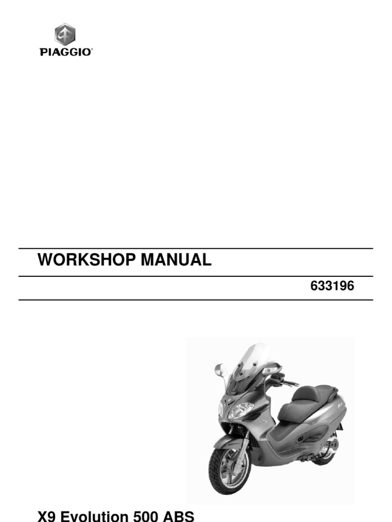 Piaggio X9 Evolution 500 ABS (EN) | Anti Lock Braking System | Switch