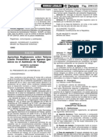 Limites Permisibles Agentes Q DS Nº  015-2005-SA