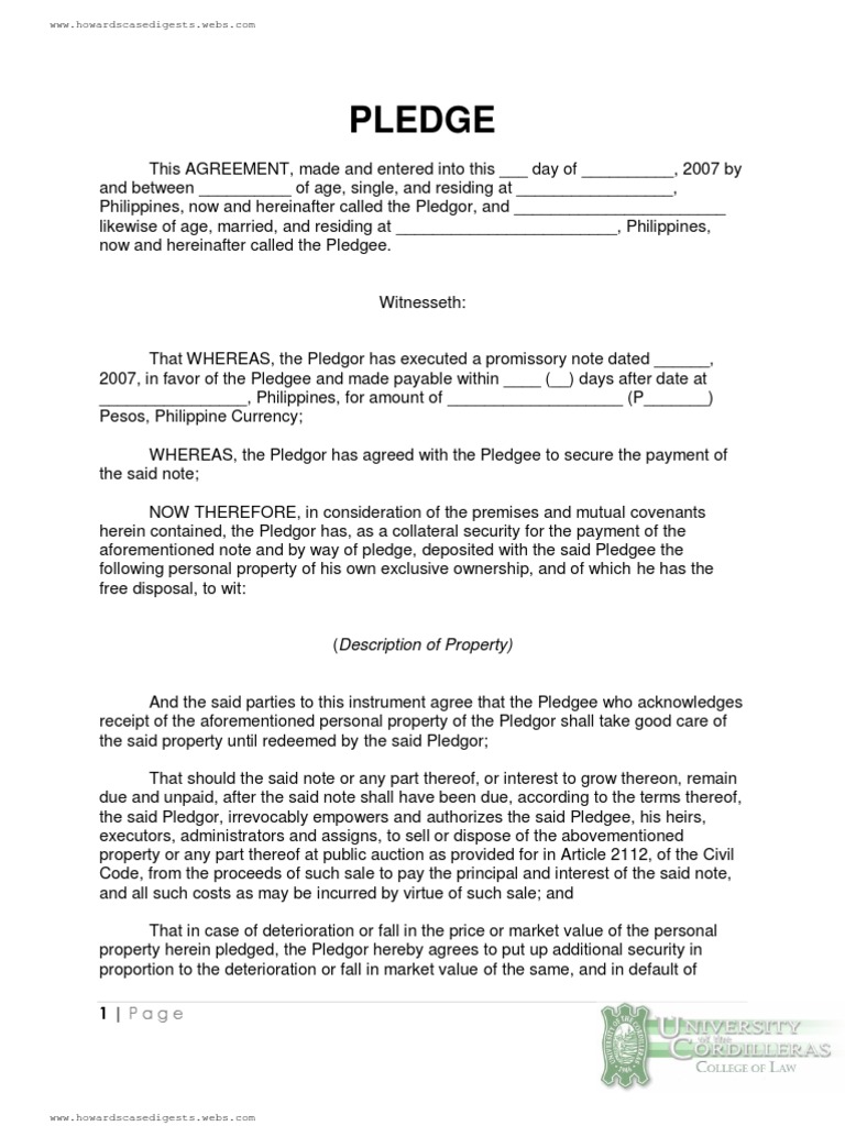 Pledge | PDF, image size:768x1024