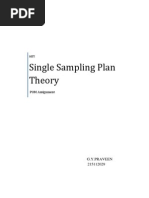 Single Sampling Plan Theory