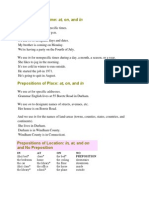 Prepositions of Time