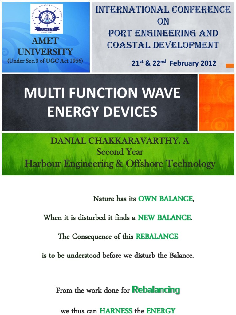 Wave Energy Devices for Coastal Development | PDF