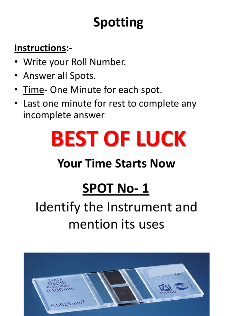 Spot Identification and Uses Guide | PDF | Technology & Engineering