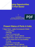 Emerging Opportunities in Port Sector: Secretary, Department of Shipping