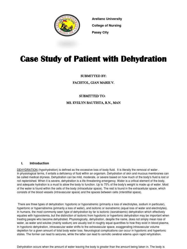 Nursing case study gastroenteritis