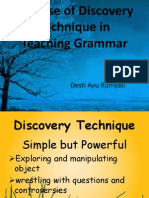 The Use of Discovery Technique in Teaching Grammar