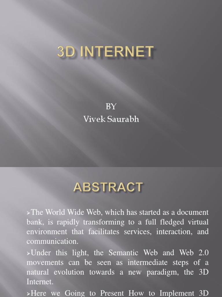 Implementing 3D Internet Technologies | PDF | Web 2.0 | World Wide Web