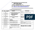 Jadwal Kegiatan KELAS IX