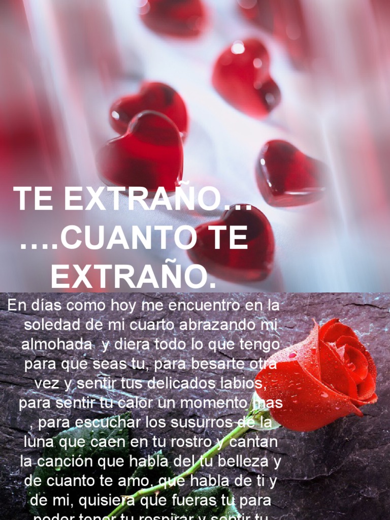 Poema Te Extraño | PDF | Amor