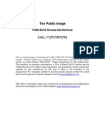 Call For Papers IVSA 2013 Conference The Public Image