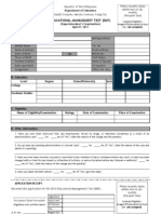 Educational Management Test (Emt) : Republic of The Philippines Deped Complex, Meralco Avenue, Pasig City