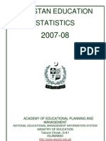 Pakistan Education Statistics 2007 - 2008