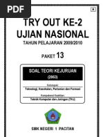 Download Soal UN TryOut Ujian Nasional SMK Teori Kejuruan TKJ - A by Tomi Kaskus SN129108456 doc pdf