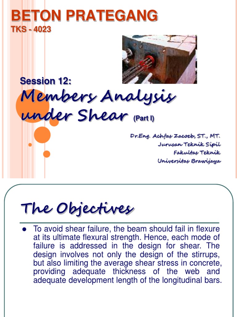 Shear Analysis in Concrete Beams | PDF