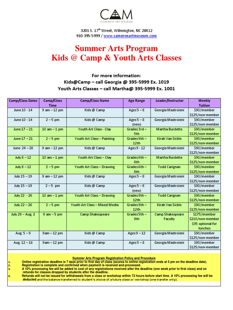 2013 Summer Arts Program | PDF