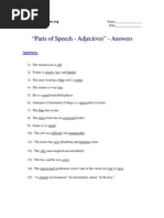 Adjectives Answers