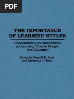 The Importance of Learning Styles