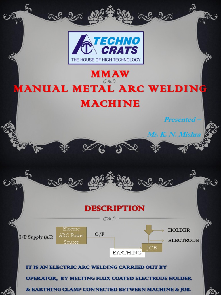 Manual Metal Arc Welding PDF Welding Construction