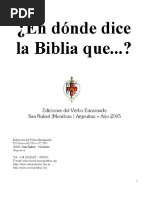 Donde Dice La Biblia Que - 