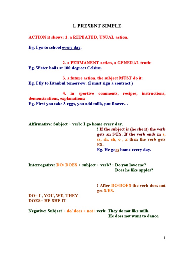 Present Simple | Feeling | Verb | Free 30-day Trial | Scribd