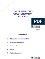 Bogota Humana Plan de Desarrollo
