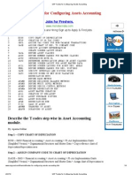 SAP Tcodes for Configuring Assets Accounting