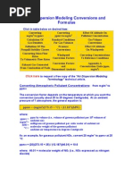 Air Dispersion Modeling Conversions and Formulas