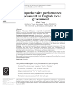 Comprehensive PERFORMANCE Assessment in English LOCAL Government