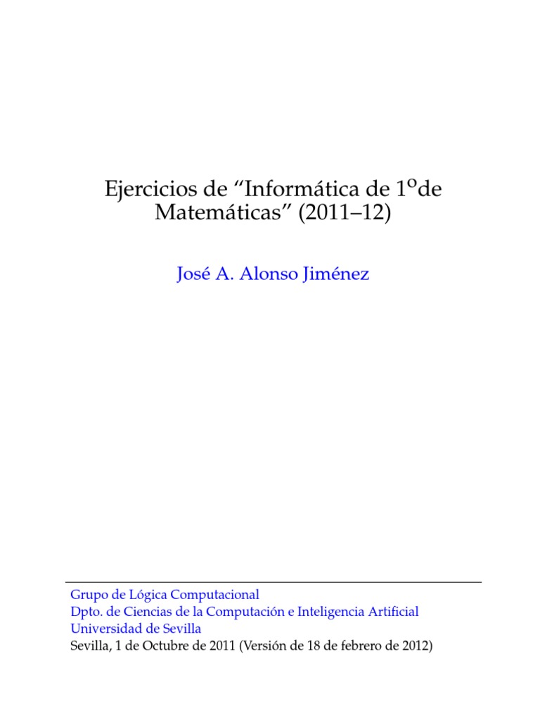 Ejercicios de Informática de Matemáticas | PDF | Creative Commons ...