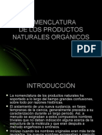 Nomenclatura de Productos Naturales Orgánicos