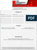 1-Page Productivity Planner