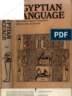 Sir E.A. Wallis Budge - Egyptian Language