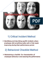 Behavioral Appraisal