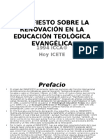 MANIFIESTO SOBRE LA RENOVACIÓN EN LA EDUCACIÓN TEOLÓGICA1.ppt2