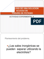 Electrolisis de Una Solución Acuosa...