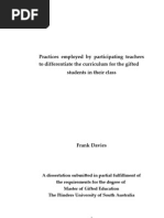 Download Differentiating the Curriculum for Gifted Students Thesis by FrankAustralia SN12915160 doc pdf