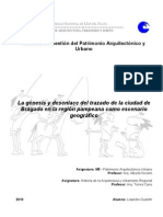 La Génesis y Desenlace Del Trazado de La Ciudad de Bragado en La Región Pampeana Como Escenario Geográfico (2010) - Gudefin, L.
