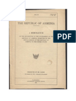 Armenian genocide memorandum the republic of armenia 1919