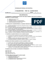 Relação de Exercicios Orçamento Público