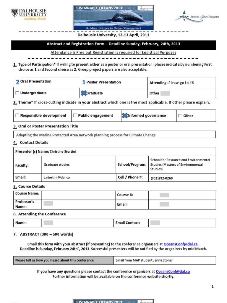 Jenna Stortini Conference Registration | PDF