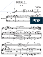 Sibelius - Serenata 1 For Violin & Piano (Score)