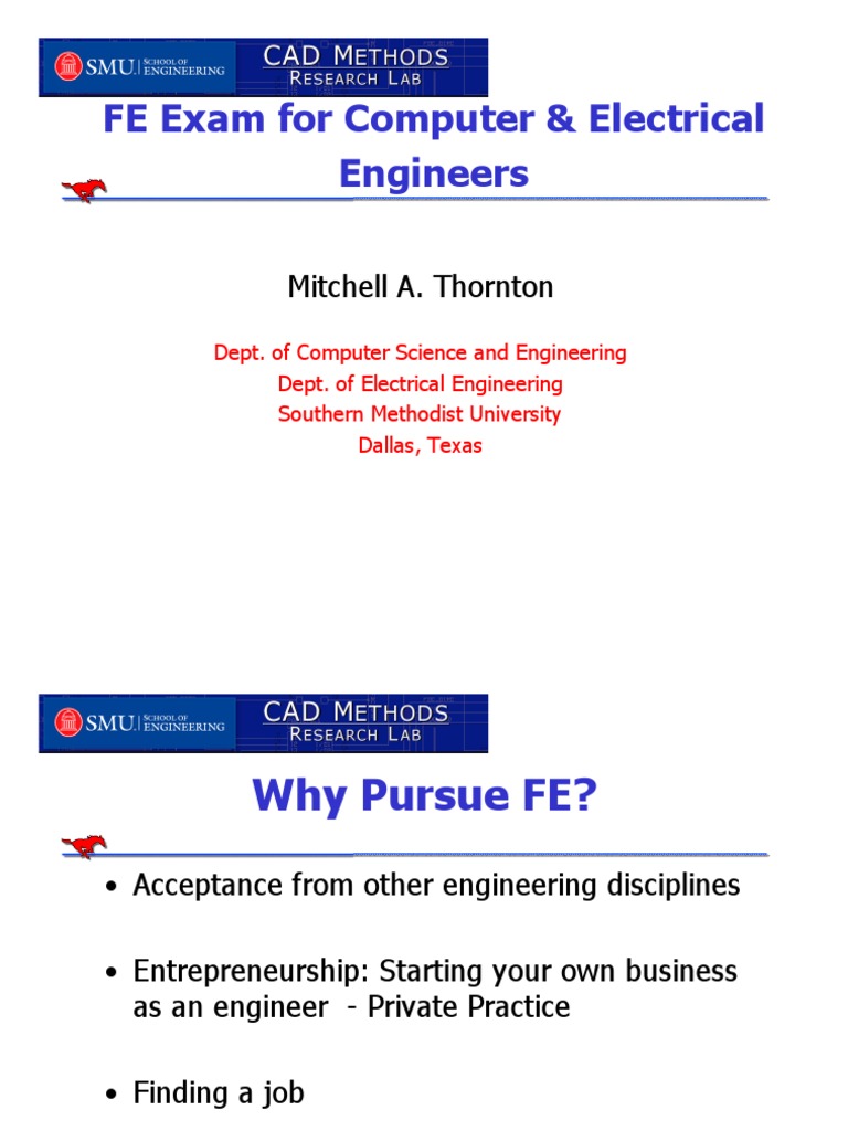 FE Exam for Computer & Electrical Engineers Engineering Engineer