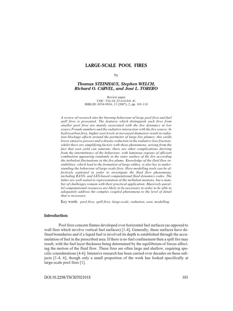Understanding Large-Scale Pool Fires | PDF | Combustion | Fires