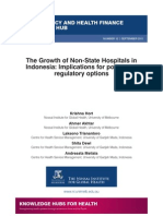 The Growth of Non-State Hospitals in Indonesia: Implications For Policy and Regulatory Options (WP12)