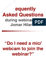 Frequently Asked Questions During Webinars by Jomar Hilario