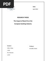 Download Thesis Impact of Basel III on European Banking Industry Final by Husein Rangwala SN129243374 doc pdf
