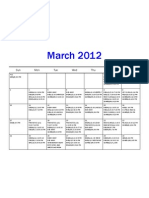March Calendar 2013